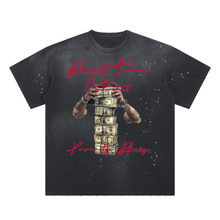 Load image into Gallery viewer, Hand-Frayed Sunfade Paint Splatter T-Shirt